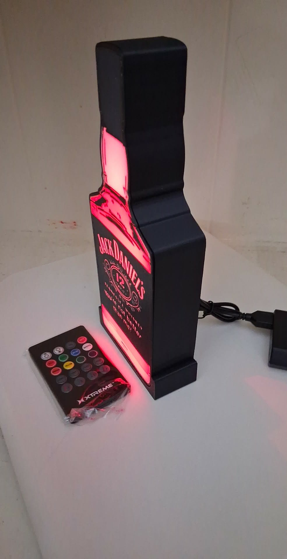 Jack Daniels LED light box – custom 3D printed – Lit Layer Creations